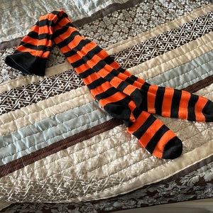Black and Orange stripped socks